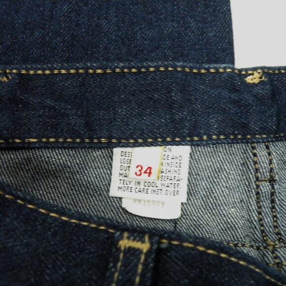 Vintage 1980's Calvin Klein Dark Blue High Rise Jeans Size 34 Made in USA - Picture 6 of 8